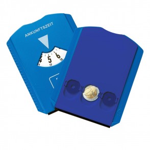 Parkscheibe Euro mit Chips, VS+RS in blau